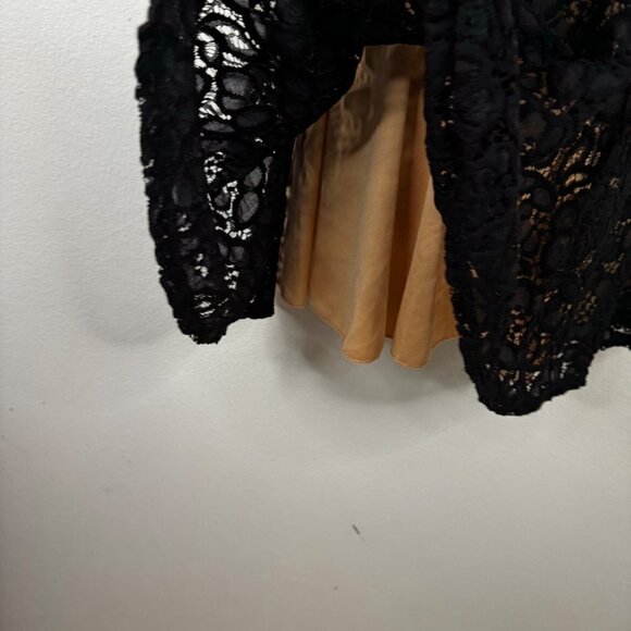 City Studio Nude Dress Black Lace Overlay Sleeveless Formal Dress Juniors Size 5 - Picture 4 of 11